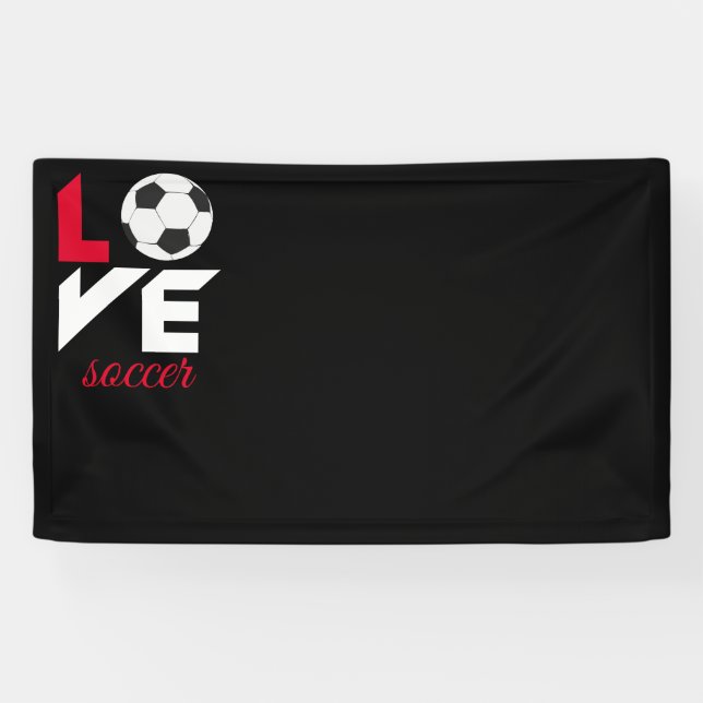 Love soccer banner (Horizontal)