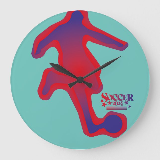 LOVE SOCCER BY MASANSER PIXELAT LARGE CLOCK (Front)
