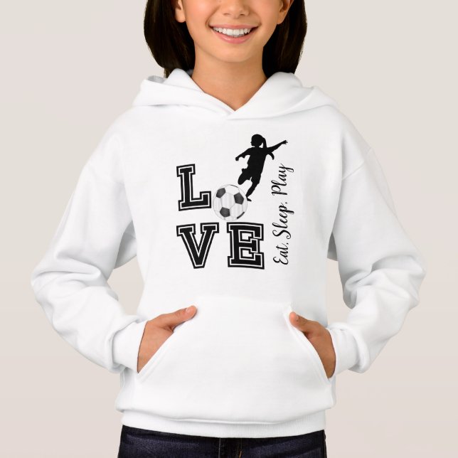 Love Soccer - Eat, Sleep, Play - Girl (Front)