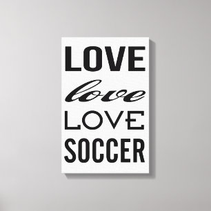 Love Soccer Gallery Wrapped Canvas