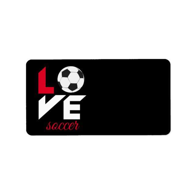 Love soccer label (Front)