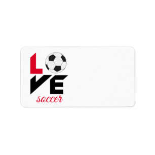 Love soccer label