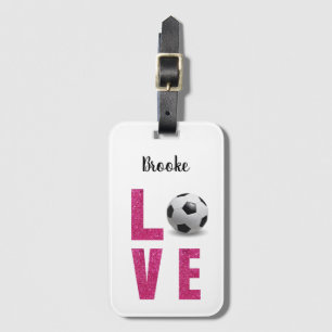 Love Soccer Luggage Tag