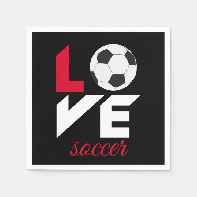 Love soccer napkin (Front)