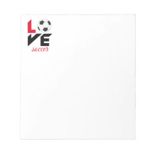 Love soccer notepad