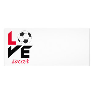 Love soccer rack card