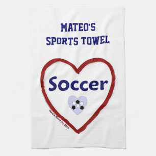 Love Soccer - Sports Towel (Personalise)