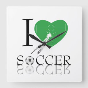 Love soccer wall clock