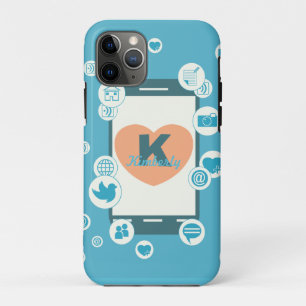 Love Social Media Custom Monogram Phone Case