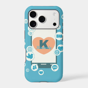Love Social Media Custom Monogram Phone Case
