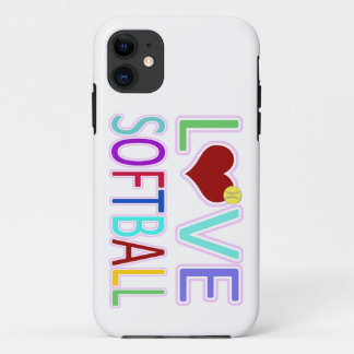 LOVE SOFTBALL iPhone 11 CASE