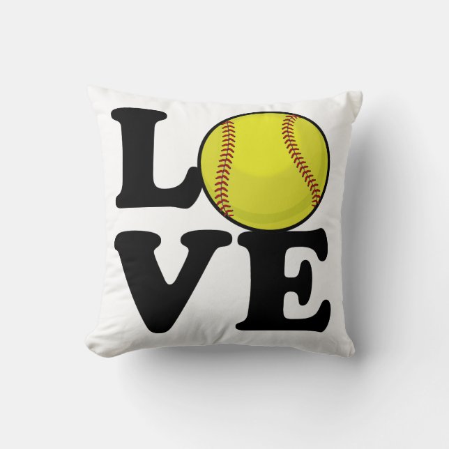 Love Softball Cushion (Front)
