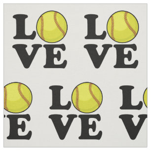 Love Softball Fabric