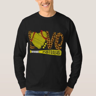 Love Softball Mum Leopard Print Baseball Lover Mot T-Shirt