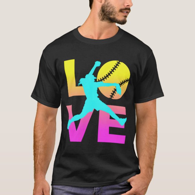 Love Softball N T-Shirt (Front)