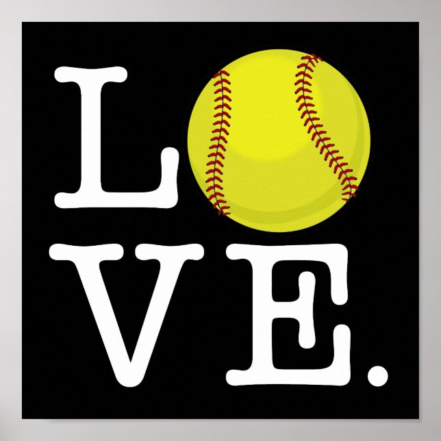 Love Softball Poster (Front)