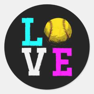 Love Softll, Girls Love Softll And Softll Coach Pl Classic Round Sticker