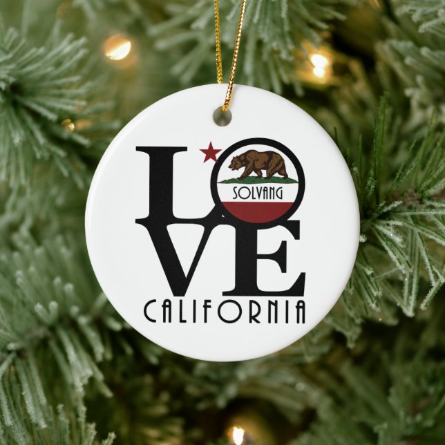 LOVE Solvang California Ceramic Tree Decoration (Tree)