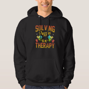 Love Solving Puzzles Is My Therapy Jigsaw Puzzle L Hoodie