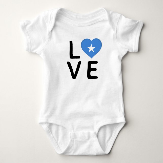 Love - Somalia Flag Baby Bodysuit (Front)