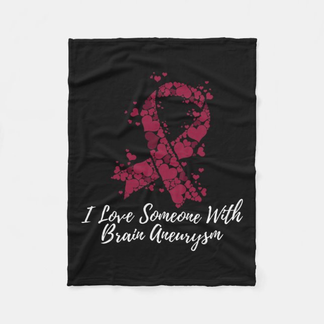 Love Someone With Brain Aneurysm Awareness  Fleece Blanket (Front)