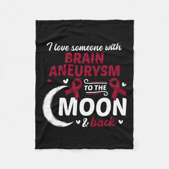 Love Someone With Brain Aneurysm Brain Aneurysm Aw Fleece Blanket (Front)