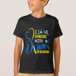Love someone with down syndrome awareness men T-Shirt