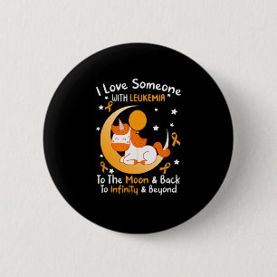Love Someone With Leukemia Awareness Orange Ribbon 6 Cm Round Badge