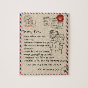 Love Son   Letter To My Daughter Love You Baby Boy Jigsaw Puzzle