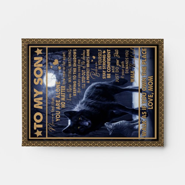 Love Son| Letter To My Son Never Feel You're Alone Envelope (Front)
