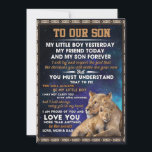 Love Son | To Our Son I Proud Of You And Love You Holiday Card<br><div class="desc">Love Son | To Our Son I Proud Of You And Love You</div>