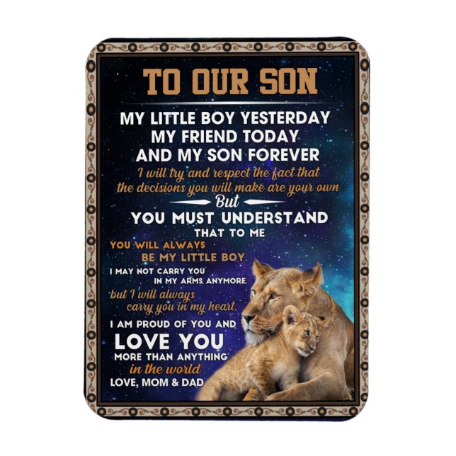 Love Son | To Our Son I Proud Of You And Love You Magnet (Vertical)