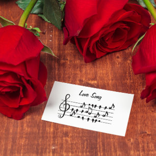 Love Song Bird Notes Black White Art