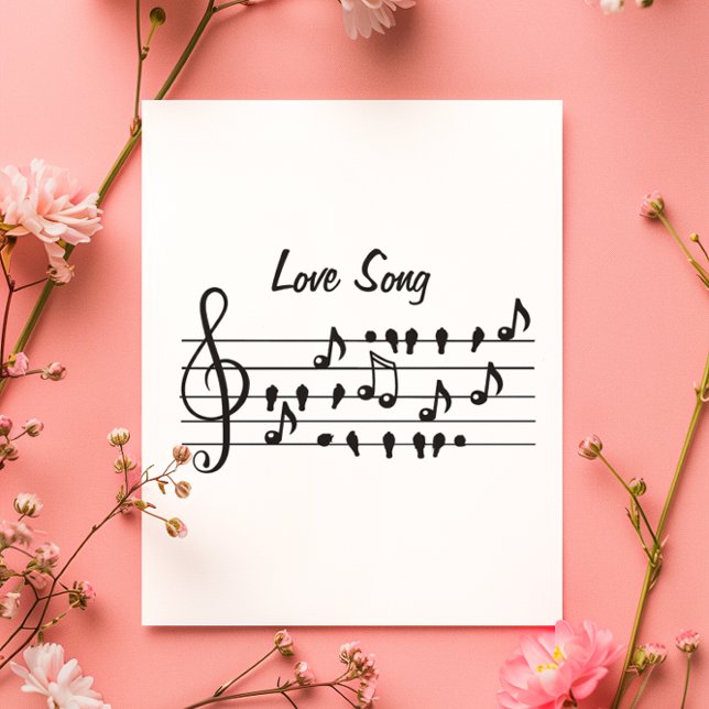 Love song, birds sitting in between musical notes  (Creator Uploaded)
