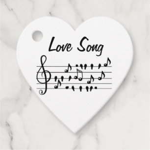 Love song, birds sitting in between musical notes  favour tags