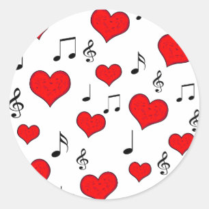 Love song classic round sticker