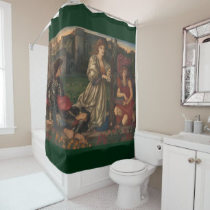 "Love Song" Edward Burne-Jones PreRaphaelite art Shower Curtain