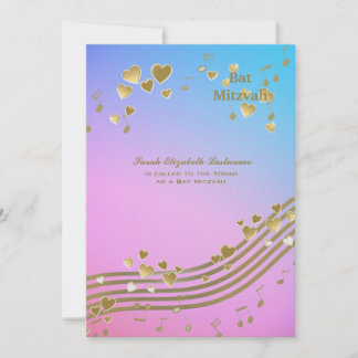 Love Songs Bat Mitzvah Invitation