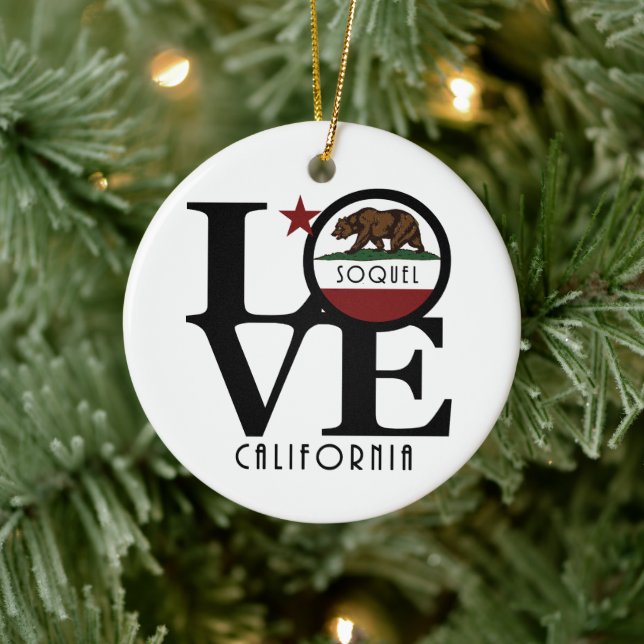 LOVE Soquel California Ceramic Tree Decoration (Tree)