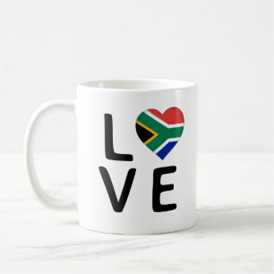 Love - South Africa Flag Coffee Mug