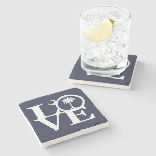 LOVE South Carolina  Stone Coaster