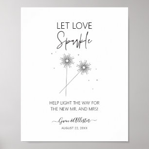 Love Sparkle Sign Wedding Reception Sendoff