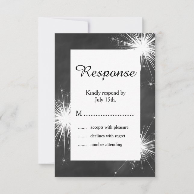 Love Sparkles RSVP Card (Front)