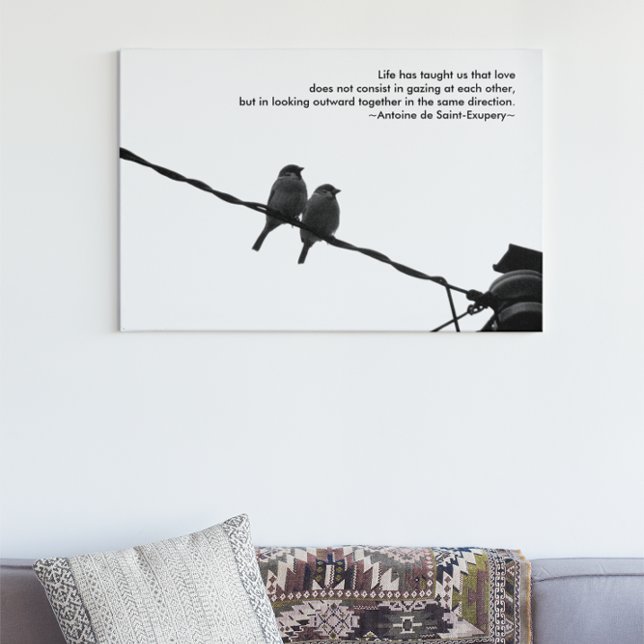 Love - ©Sparrow Birds B&W Photo Love Quote Print (Creator Uploaded)