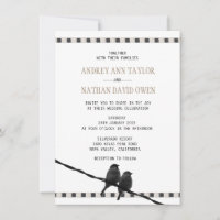 Love - Sparrow Pair B&W Photo Love Quote Wedding