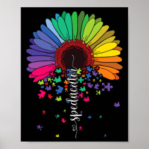 Love Sped Teacher Autism Awareness Valentines Day Poster