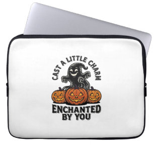 Love Spell Ghost Vintage Halloween Pumpkin Art_1 Laptop Sleeve