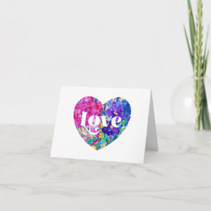 Love Split Heart Note Card