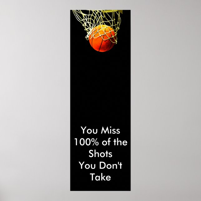 Love Sports Motivational Quote Basketball Poster (Front)