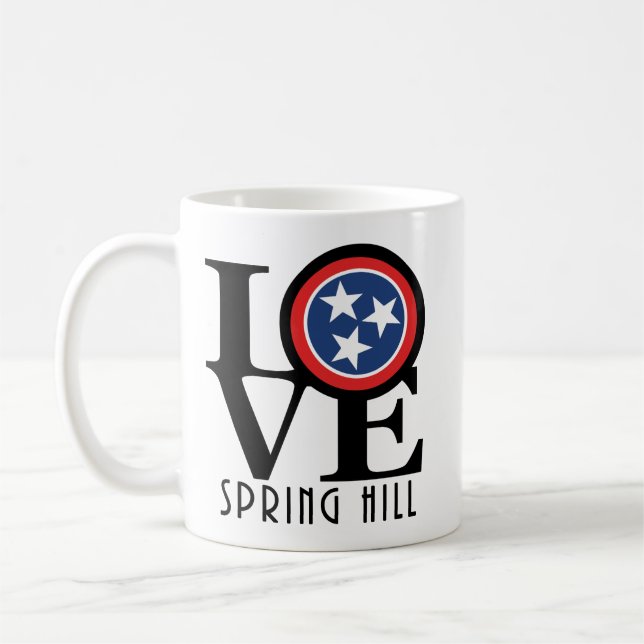 LOVE Spring Hill Tennessee 11oz Coffee Mug (Left)